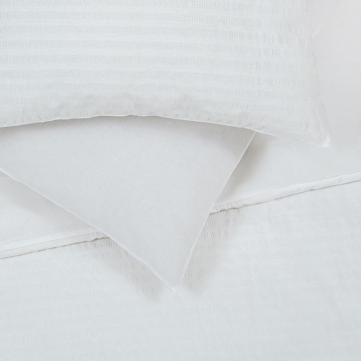FUTURE HOME Parure de lit double en seersucker