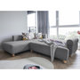 Voir la diapositive 3 : BEST MOBILIER Olli - canapé d'angle droit - convertible - avec coffre - 4 places - en tissu