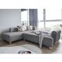 Voir la diapositive 3 : BEST MOBILIER Olli - canapé d'angle droit - convertible - avec coffre - 4 places - en tissu