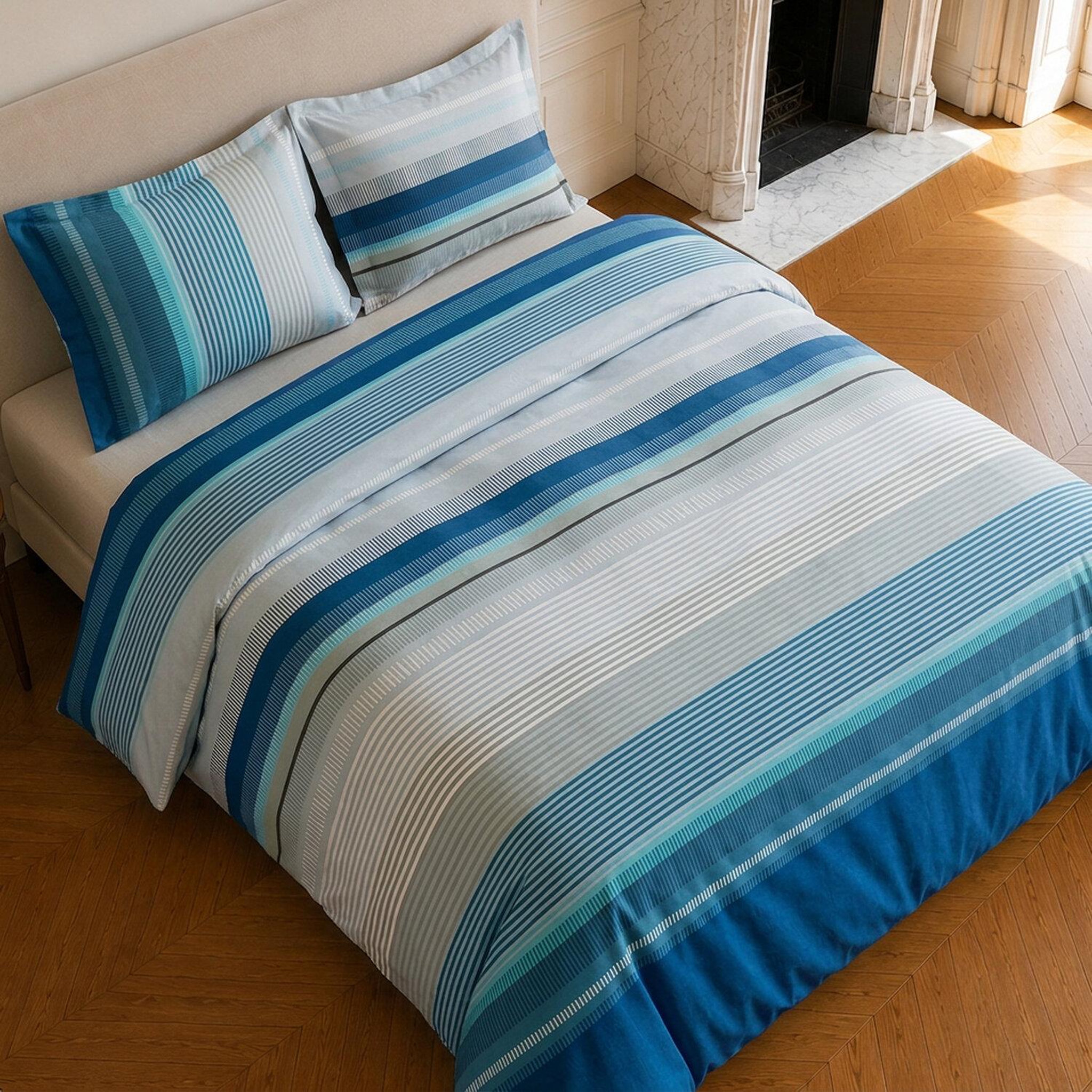 Voir la diapositive 4 : Home collection Parure housse de couette imprimée 100% microfibre - bingo - 220x240 cm