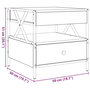 Voir la diapositive 6 : VIDAXL Table basse avec LED Infinity noir 50x50x51 cm