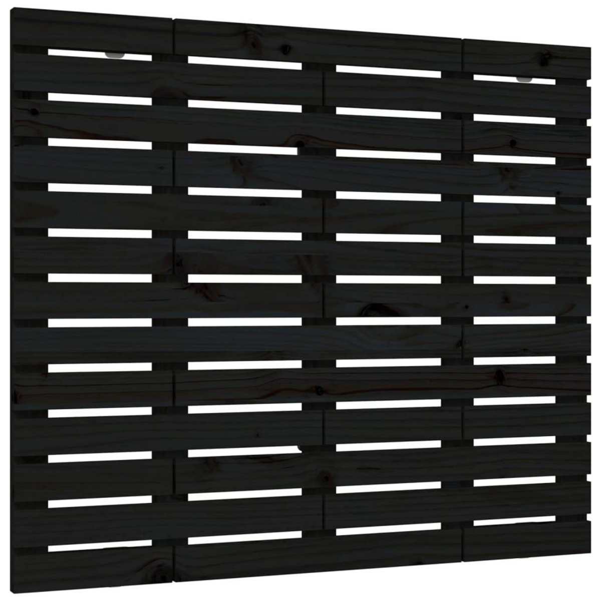VIDAXL Tete de lit murale Noir 141x3x91,5 cm Bois massif de pin