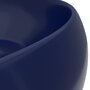 VIDAXL Lavabo rond de luxe Bleu fonce mat 40x15 cm Ceramique
