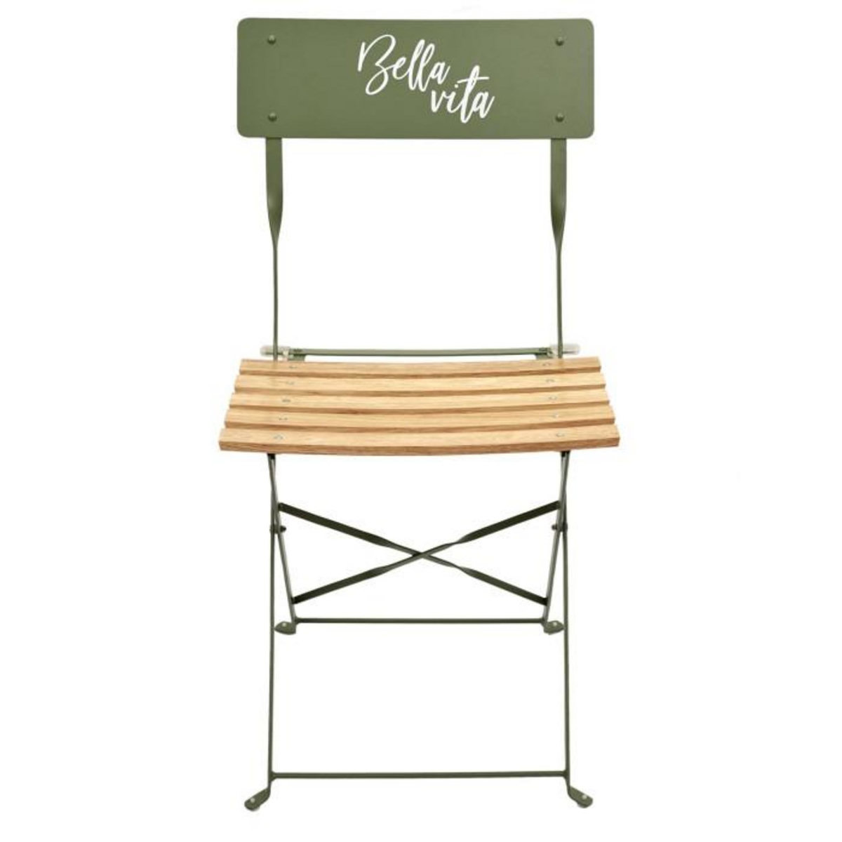 Paris Prix Lot de 2 Chaises Pliantes  Bella Vita  81cm Kaki