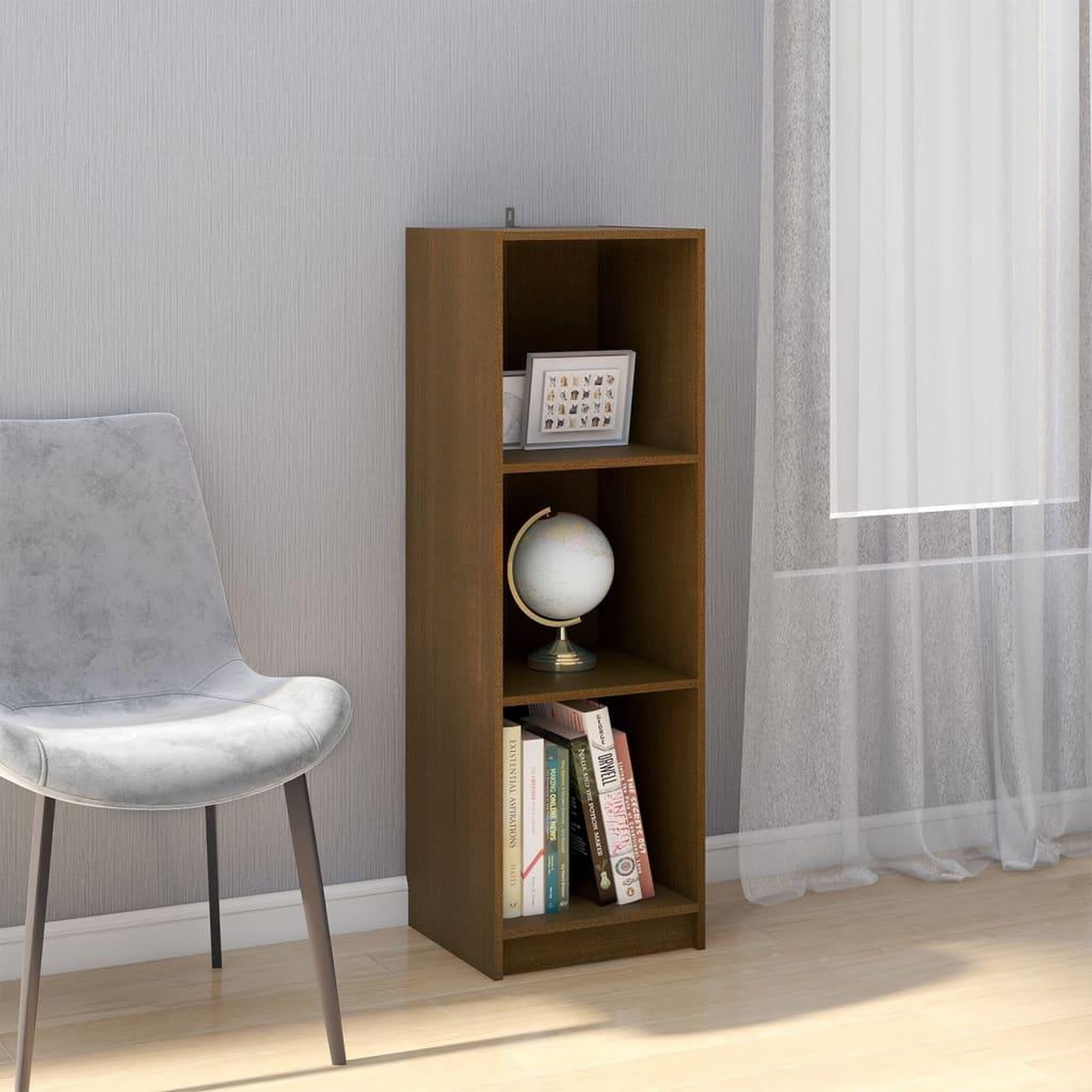Voir la diapositive 1 : VIDAXL Bibliotheque/Separateur de piece Marron miel Bois de pin massif