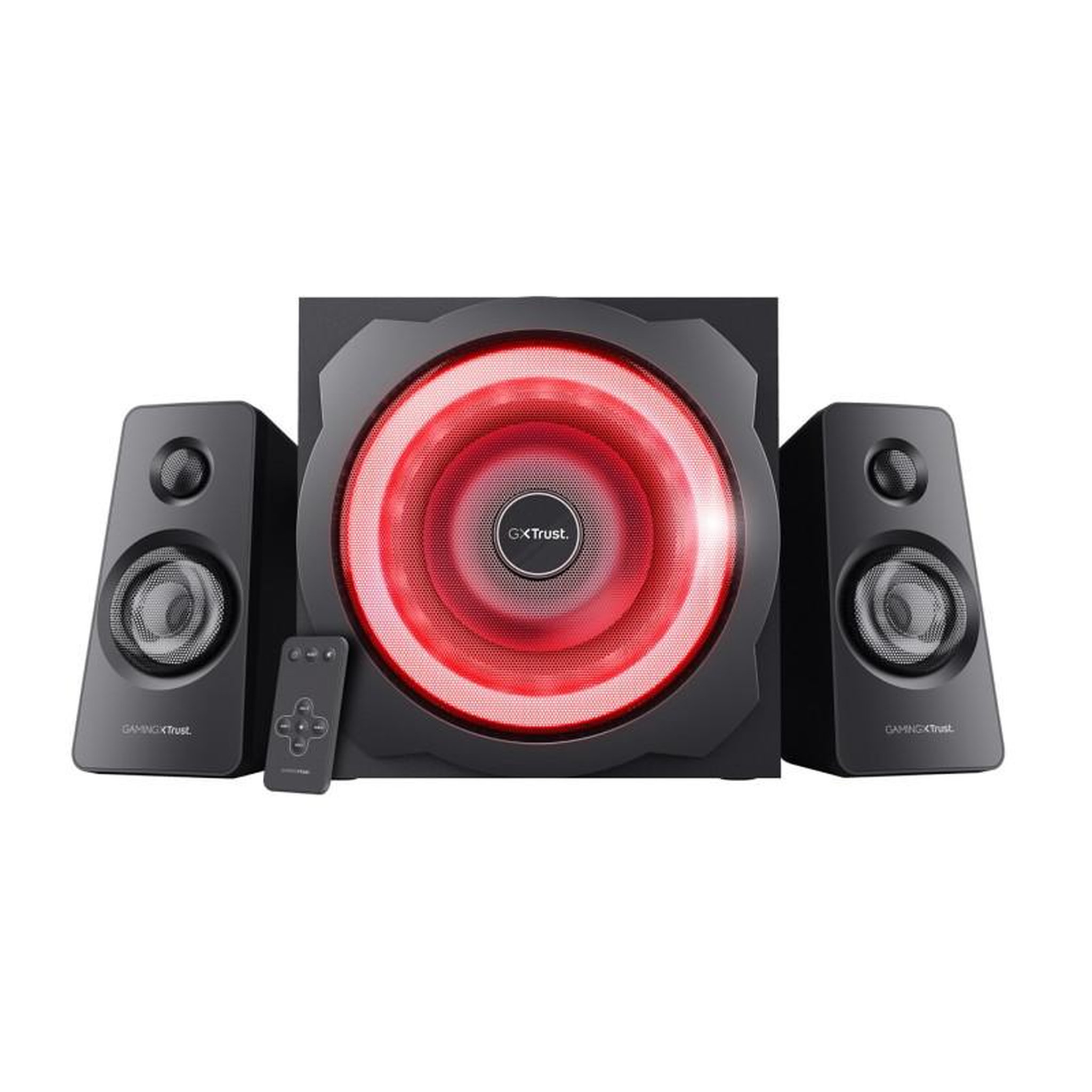 Trust Enceinte PC Trust Systeme d enceintes 2.1 puissant avec eclairage LED RGB reglable et telecommande