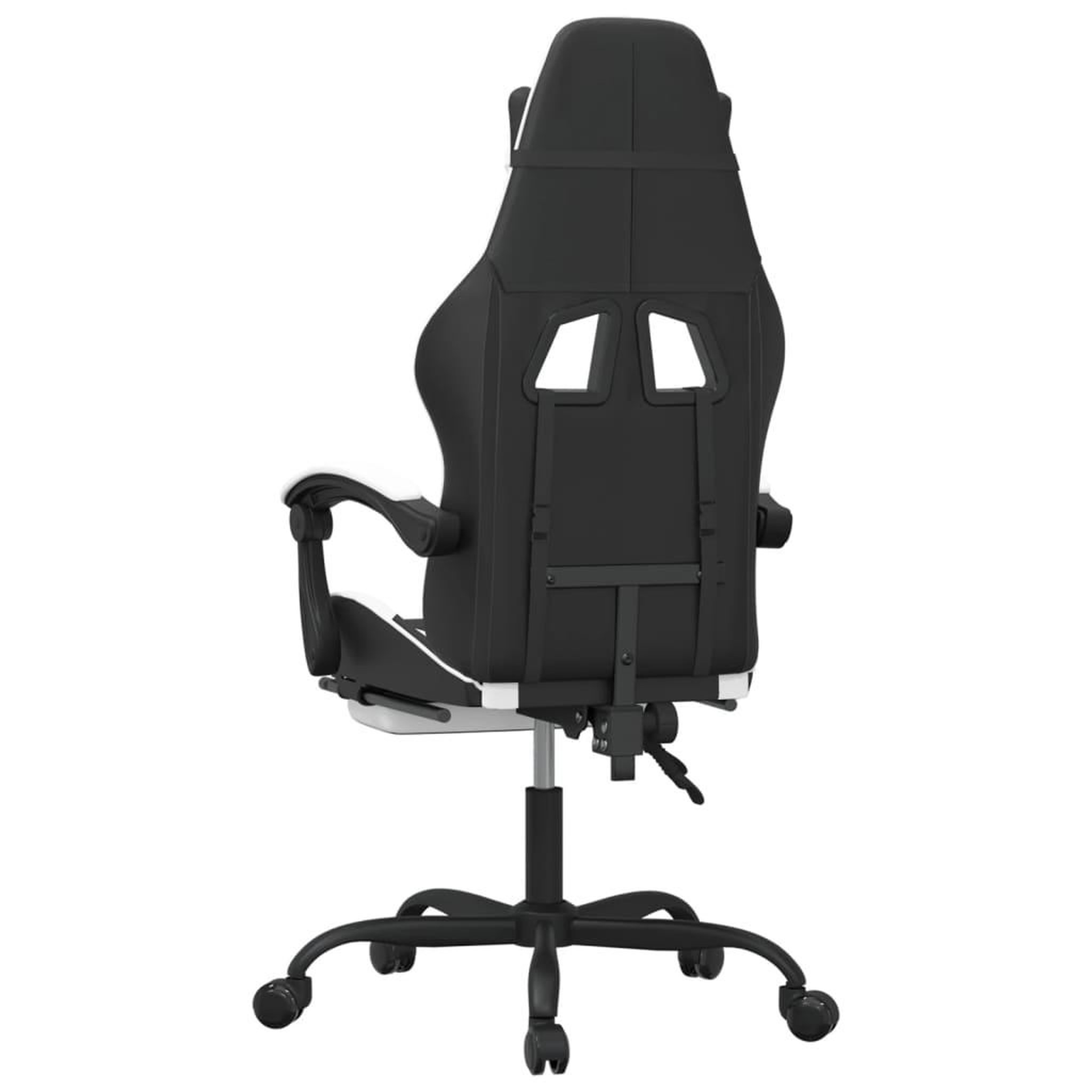 Voir la diapositive 5 : VIDAXL Chaise de jeu pivotante et repose-pied Noir et blanc Similicuir