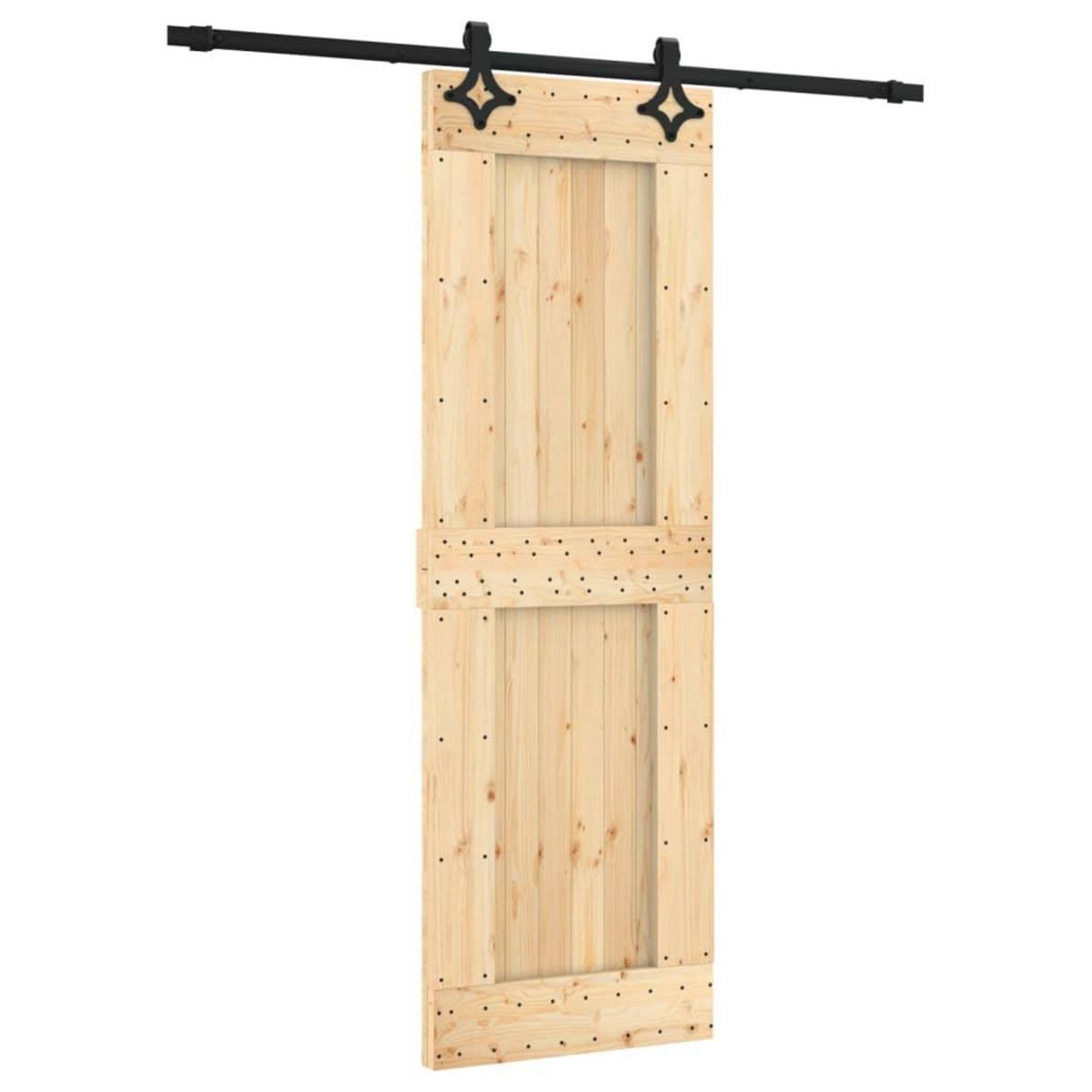 VIDAXL Porte coulissante et kit de quincaillerie 70x210 cm pin massif