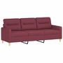 Voir la diapositive 4 : VIDAXL Ensemble de canapes 2 pcs avec coussins rouge bordeaux tissu