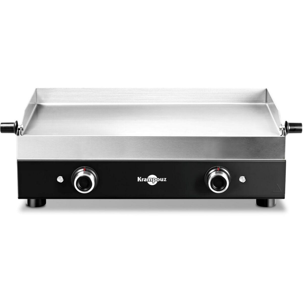 KRAMPOUZ Plancha électrique PFSR2AA-KR Noire Inox 2 brûleurs à poser, 64x33 cm