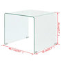 Voir la diapositive 6 : VIDAXL Table basse 49,5 x 50 x 45 cm Verre trempe Transparent