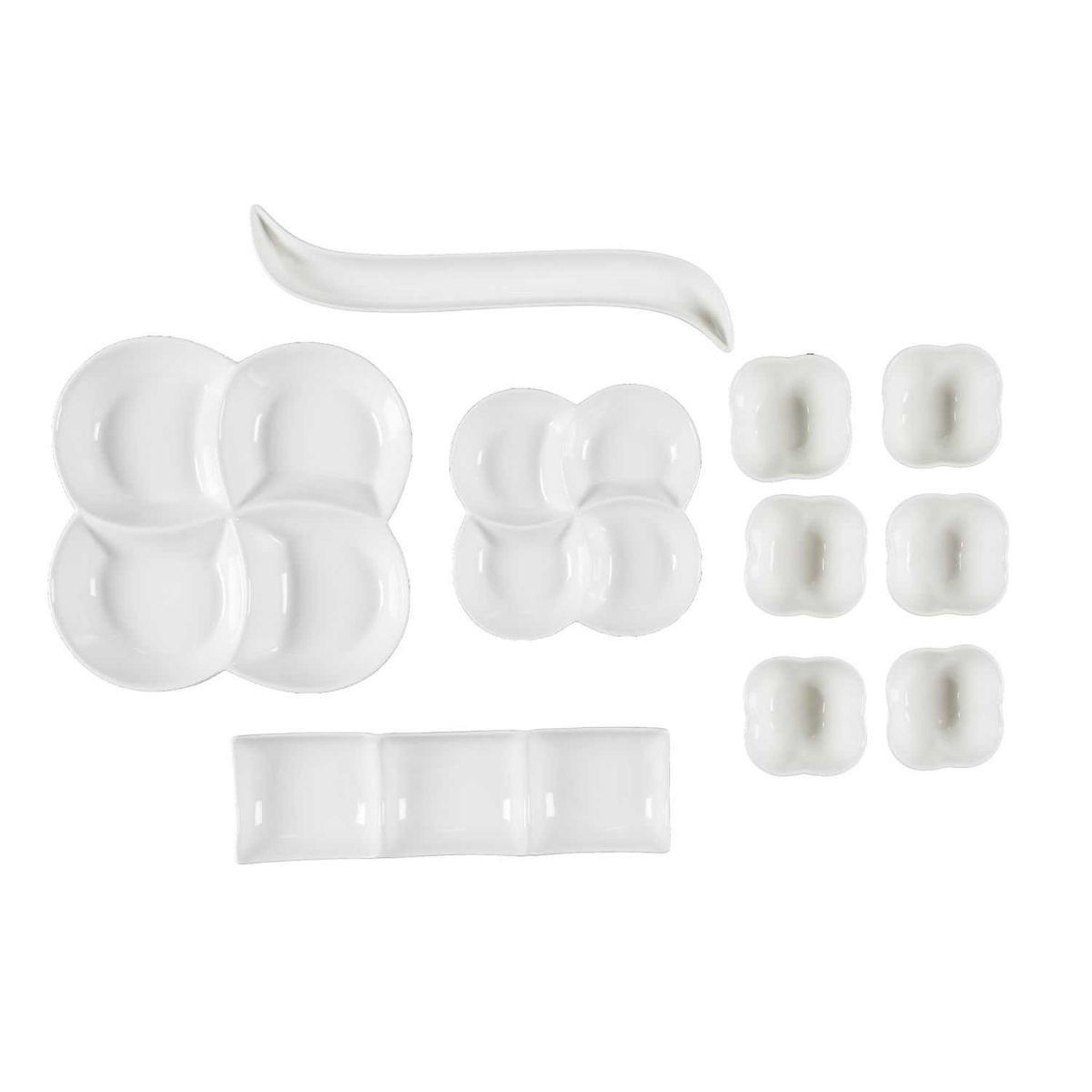 The Home Deco Factory Service apéritif 10 pièces  design  31cm blanc