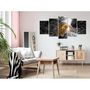 Voir la diapositive 2 : Paris Prix Tableau Imprimé 5 Panneaux  Leopard Lying Wide Grey