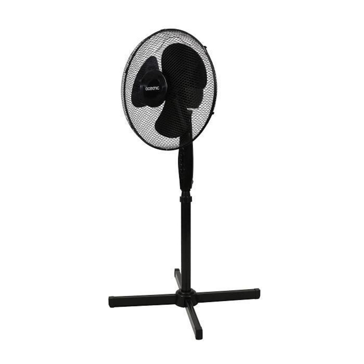 OCEANIC Ventilateur de pied - OCEANIC - 45 W - Ø 41 cm - 3 vitesses - Oscillant - Inclinable - Noir
