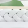Youdoit Tour de lit tressé coton gris OEKO TEX anti-allergique - 200 cm
