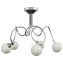 Voir la diapositive 1 : VIDAXL Plafonnier avec abat-jour ronds en verre pour 5 LED G9