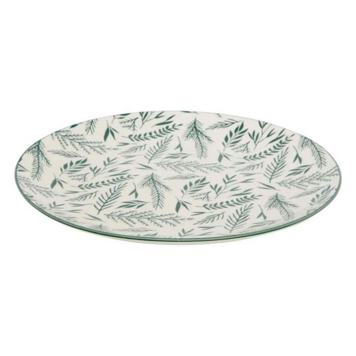 SECRET DE GOURMET Service de Table 12 Pièces  Agathe  26cm Vert