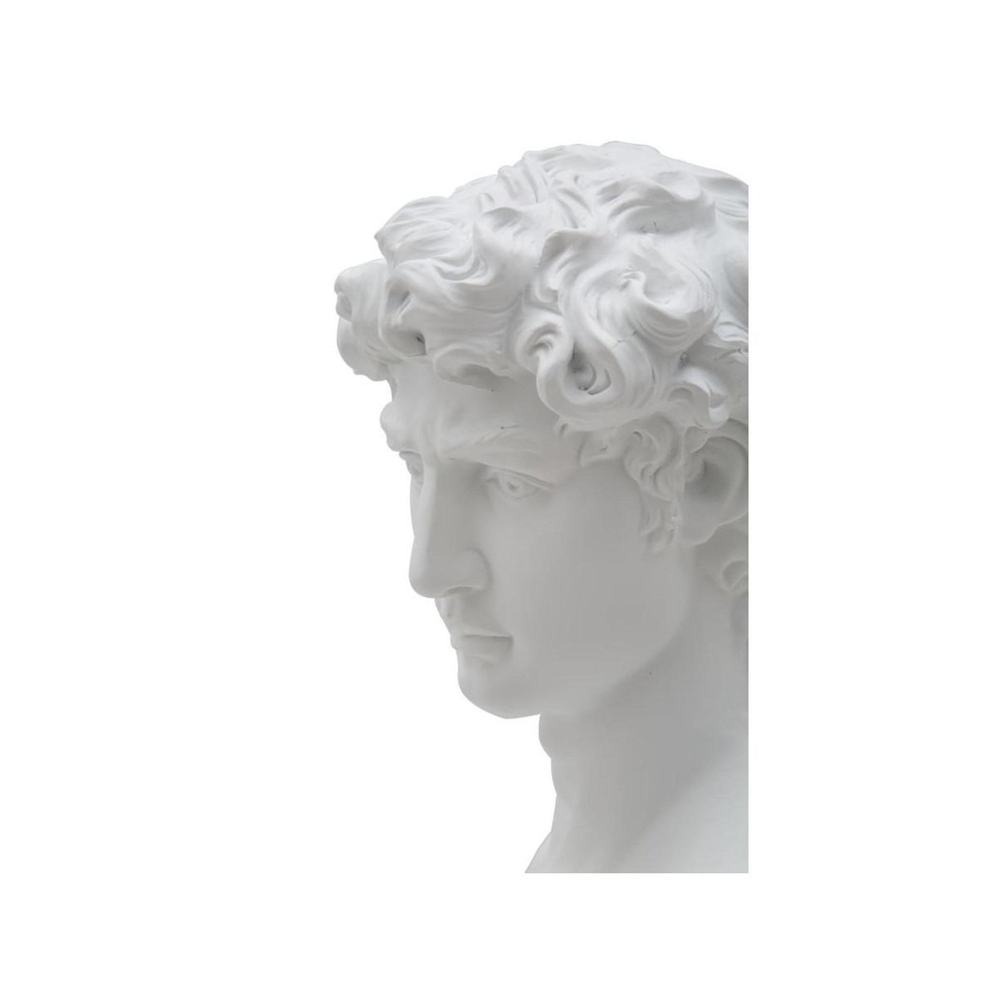 Voir la diapositive 4 : Paris Prix Buste tête masculine  roman  34cm blanc