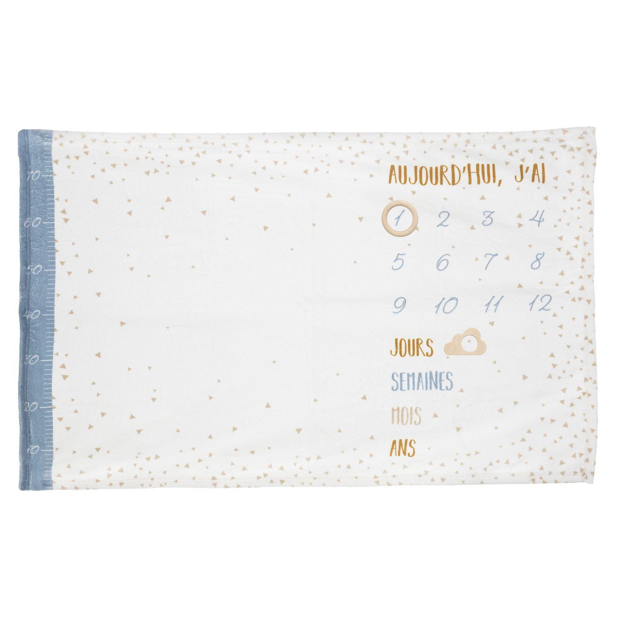 Atmosphera Kids Couverture âge étape bébé. Coloris disponibles : Bleu