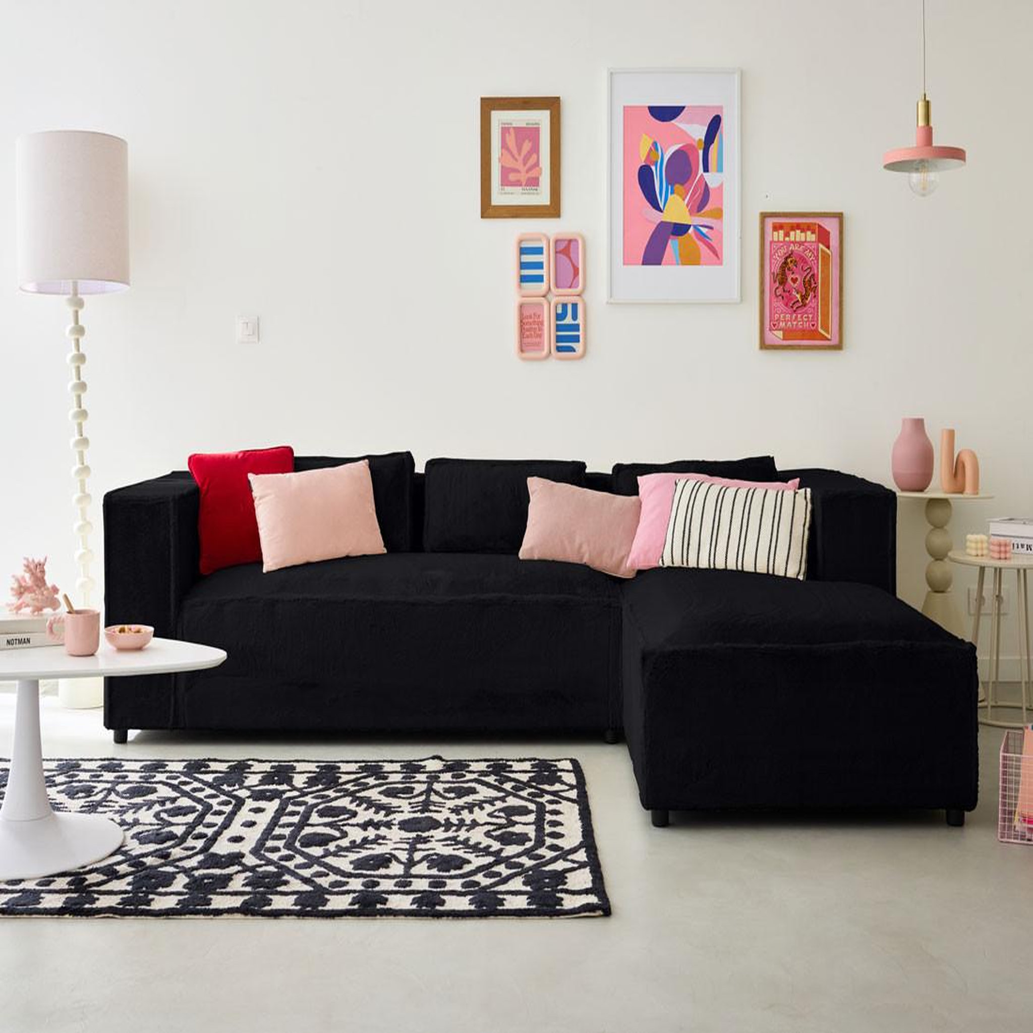 Voir la diapositive 1 : LISA DESIGN Stella - canapé d'angle droit - 4 places - en fausse fourrure