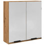 Voir la diapositive 2 : VIDAXL Armoire a miroir de salle de bain chene artisanal 64x20x66,5 cm