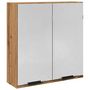 Voir la diapositive 2 : VIDAXL Armoire a miroir de salle de bain chene artisanal 64x20x66,5 cm