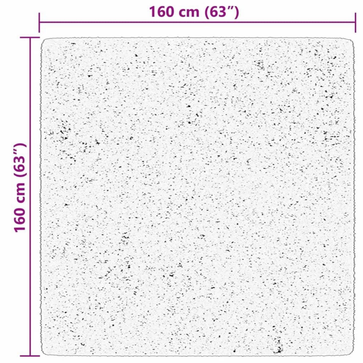 VIDAXL Tapis HUARTE a poils courts doux et lavable beige 160x160 cm