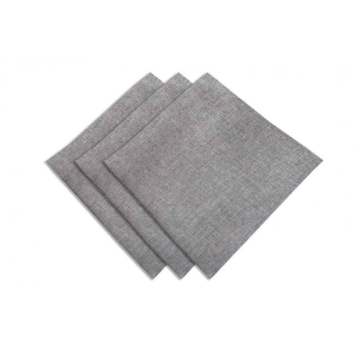 SOLEIL D'OCRE Lot de 3 serviettes de table 45x45 BELLA gris