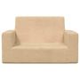 Voir la diapositive 3 : VIDAXL Canape pour enfants a 2 places Creme Peluche douce