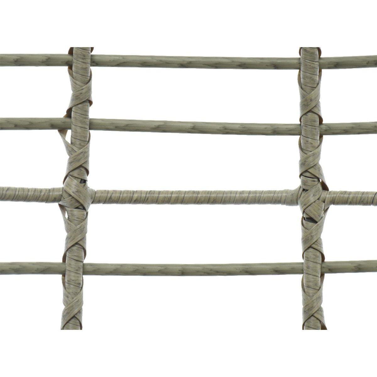 JARDIDECO Salon de jardin en résine tressée gris Evora - 2 places