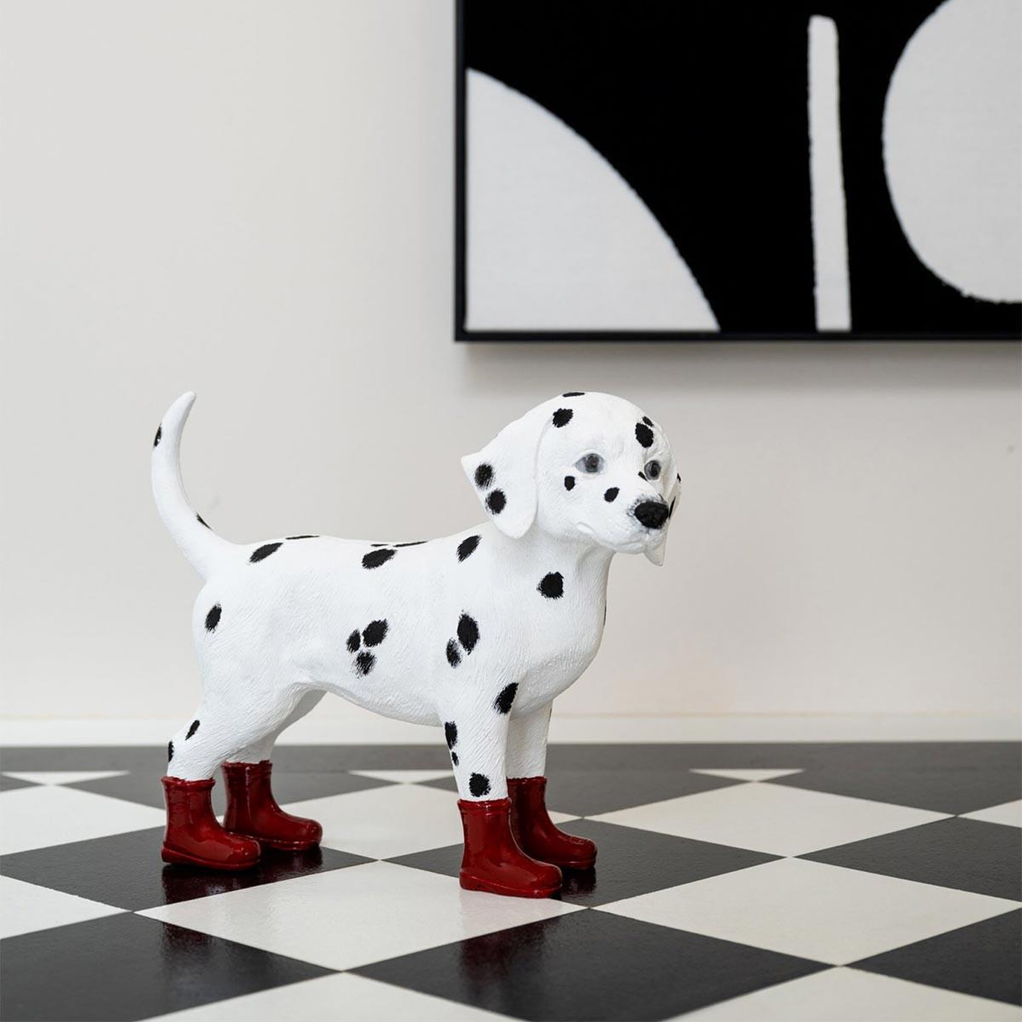Voir la diapositive 4 : J-LINE Statuette déco dalmatien  kenzo  30cm multicolore