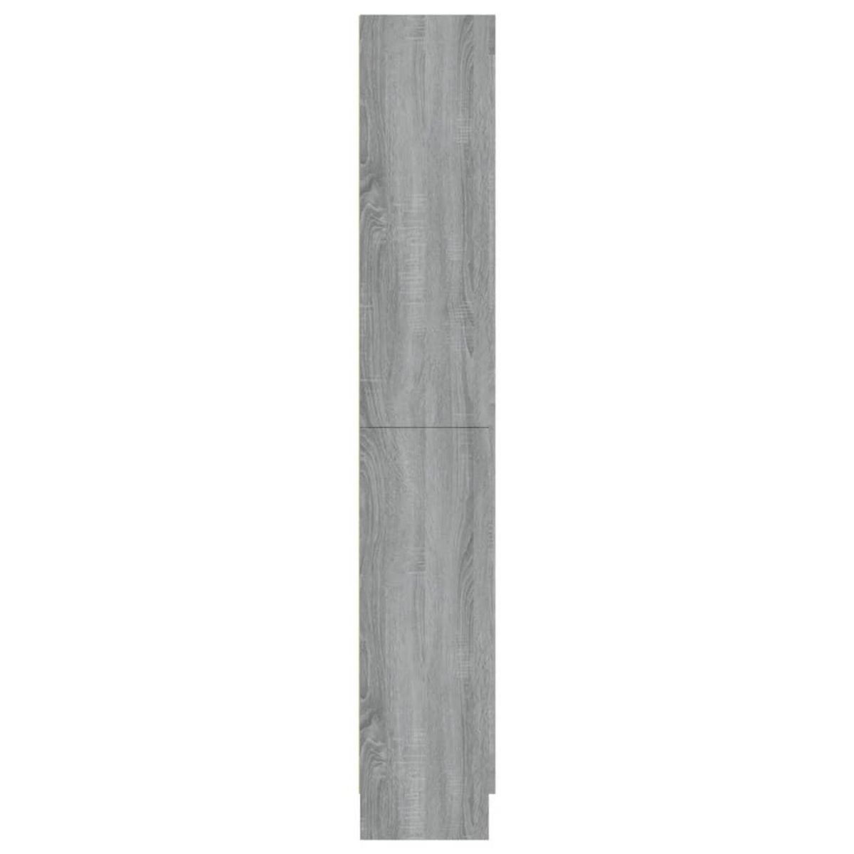 VIDAXL Armoire a vitrine Sonoma gris 82,5x30,5x185,5cm Bois ingenierie
