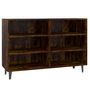 Voir la diapositive 2 : VIDAXL Buffet Chene fume 103,5x35x70 cm Bois d'ingenierie