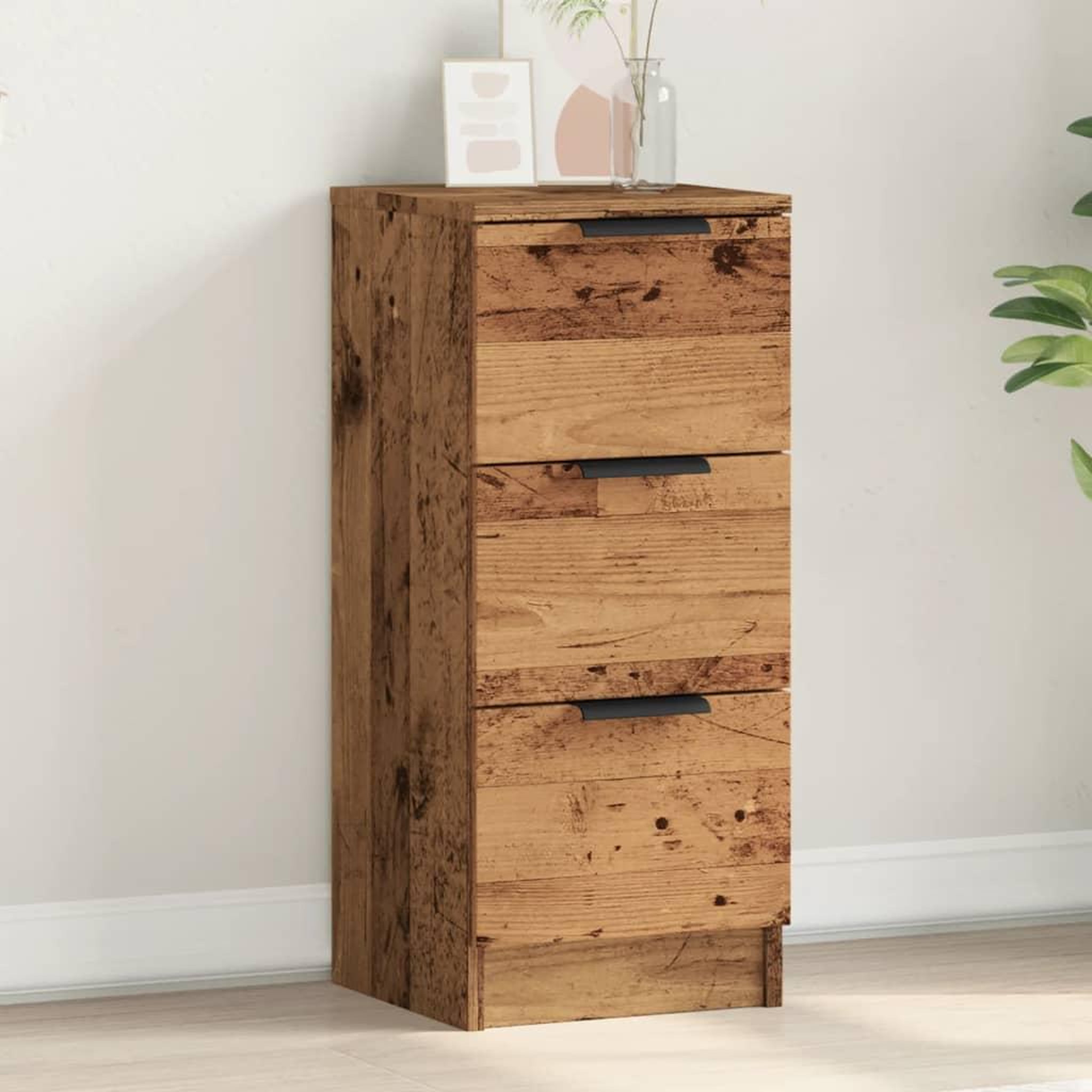VIDAXL Buffet vieux bois 30x30x70 cm bois d'ingenierie