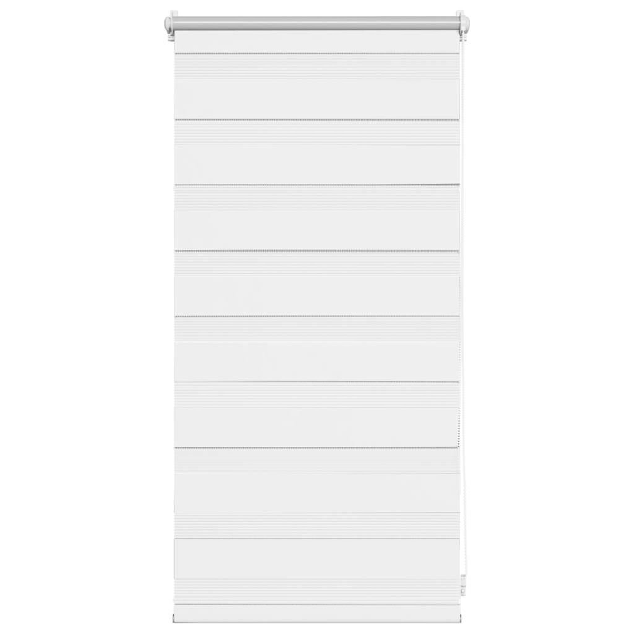 VIDAXL Store venitien zebre 40,9 x 100 cm, largeur du tissu 36,7 cm, blanc