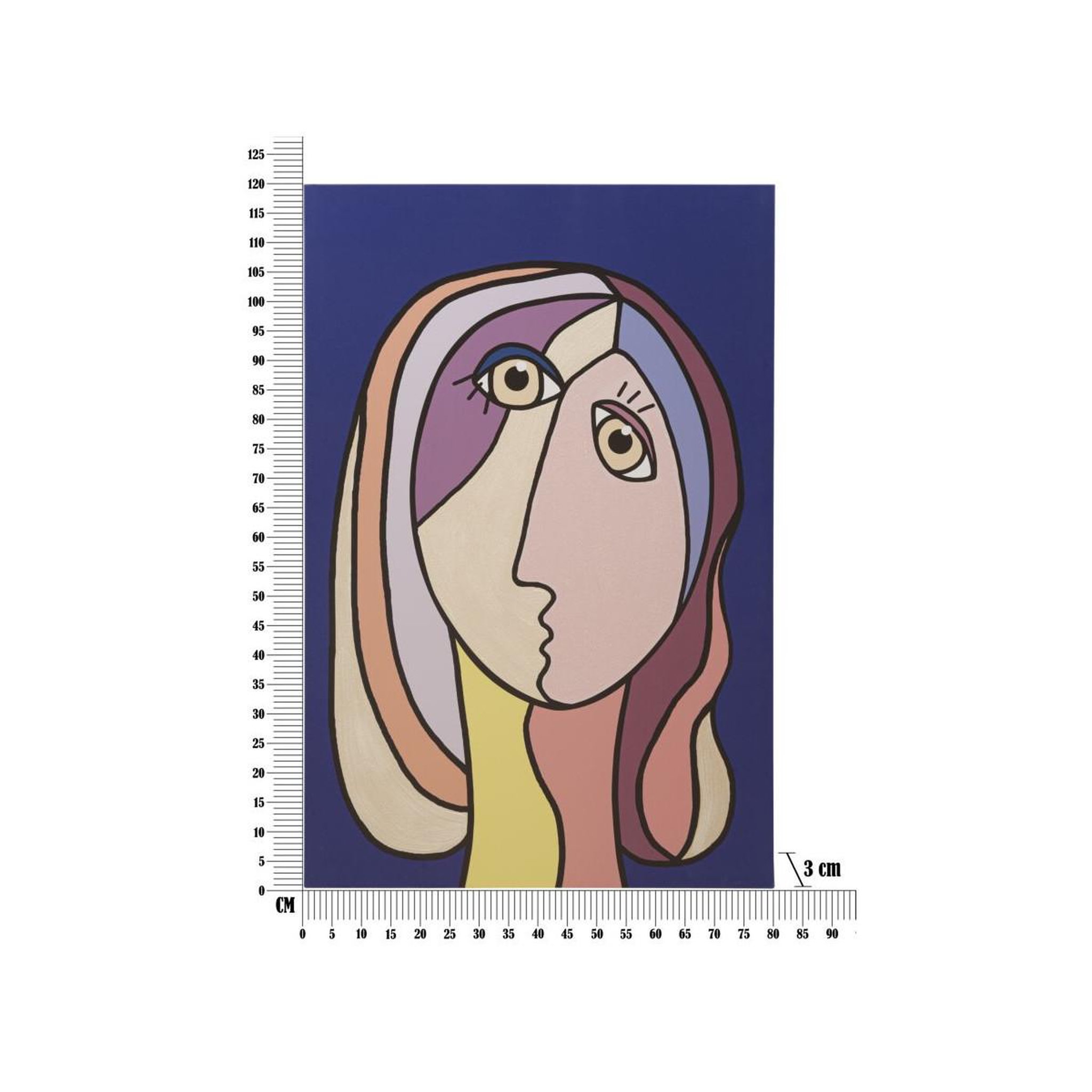 Voir la diapositive 6 : Paris Prix Toile imprimée déco  double visage large  80x120cm multicolore