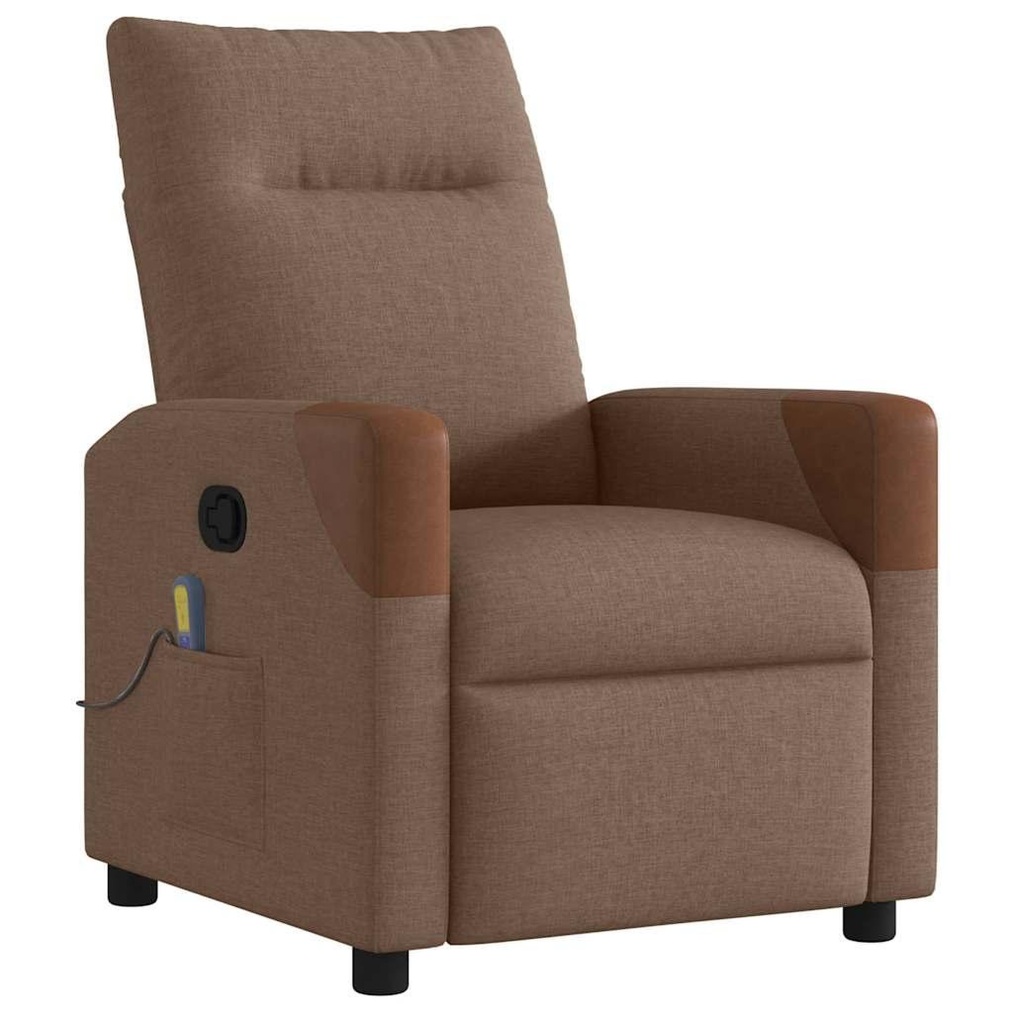 Voir la diapositive 2 : VIDAXL Fauteuil de massage inclinable Marron Tissu
