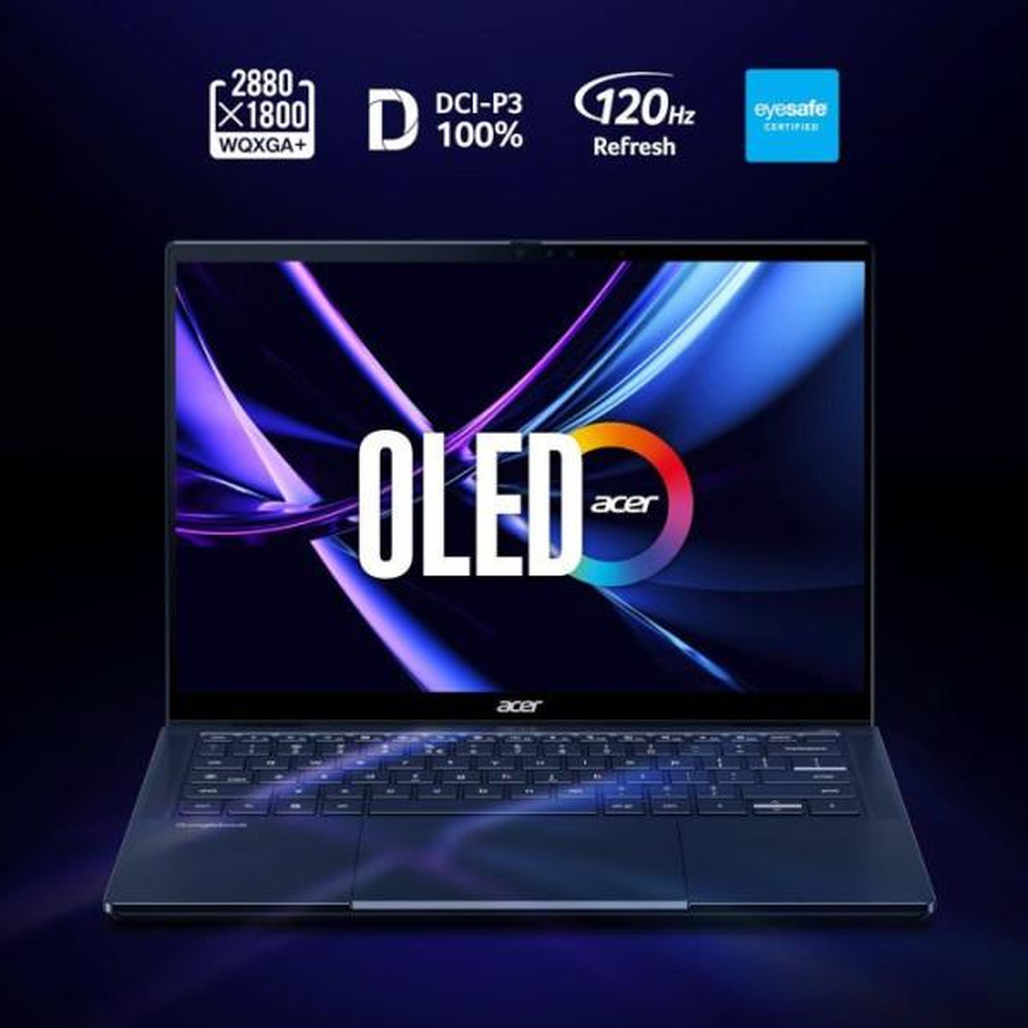 Voir la diapositive 2 : ACER Ordinateur Portable ACER Googlebook 14 : Googlebook OS - 14 WQXGA+ OLED Tactile - Intel Core Ultra 5 325 - RAM 16Go - 256Go SSD