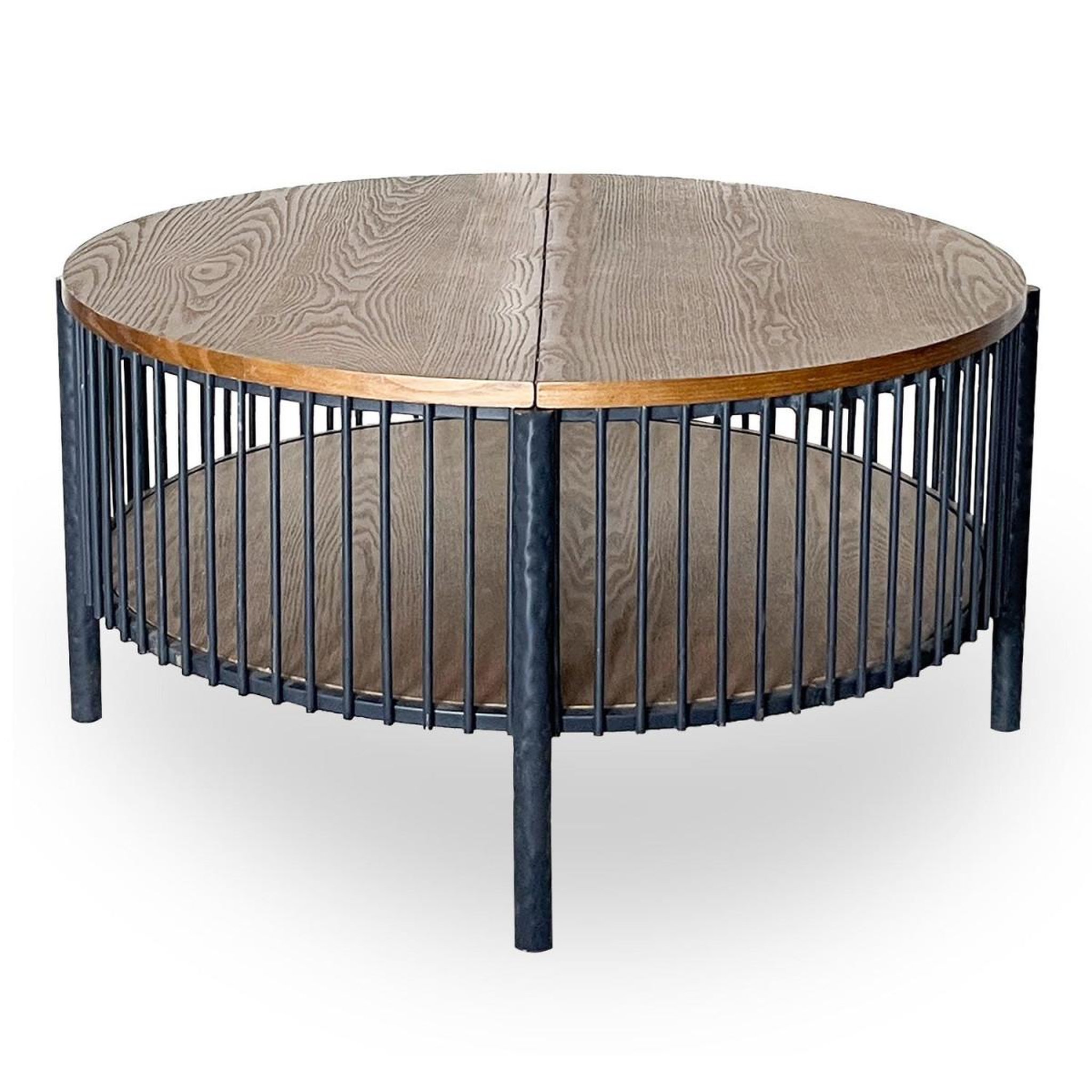 Paris Prix Table basse avec rangement  bertha  84cm naturel & noir