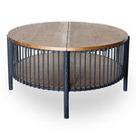 Paris Prix Table Basse Avec Rangement  Bertha  84cm Naturel & Noir