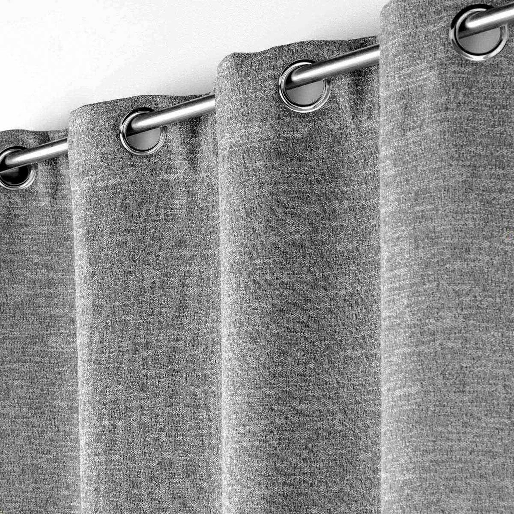 Voir la diapositive 2 : Douceur d'Intérieur Rideau occultant jacquard  dusky  140x240cm anthracite
