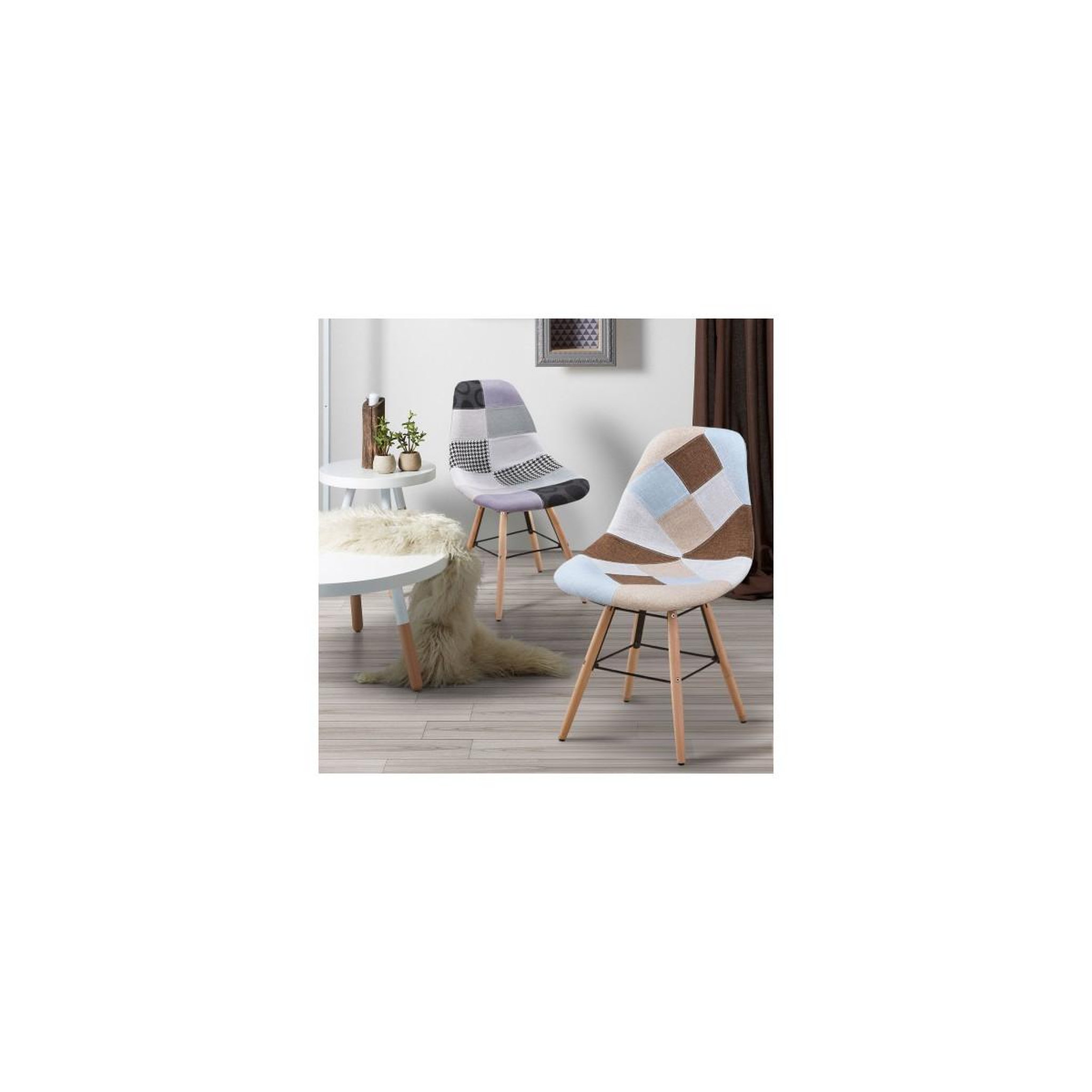 Voir la diapositive 5 : Paris Prix Lot de 2 chaises design  floraz  82cm gris