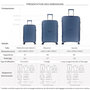 Voir la diapositive 2 : David Jones Lot 3 valises rigides dont 1 valise cabine TSA