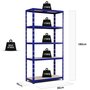 Voir la diapositive 3 : EUROSPEN Etagère de rangement modulable et polyvalente pour atelier, garage, cave... Charge Lourde max 875kg -180x90x40cm - Bleu