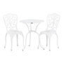 Voir la diapositive 1 : Paris Prix Ensemble Table de Jardin & 2 Chaises  Nandin  88cm Blanc