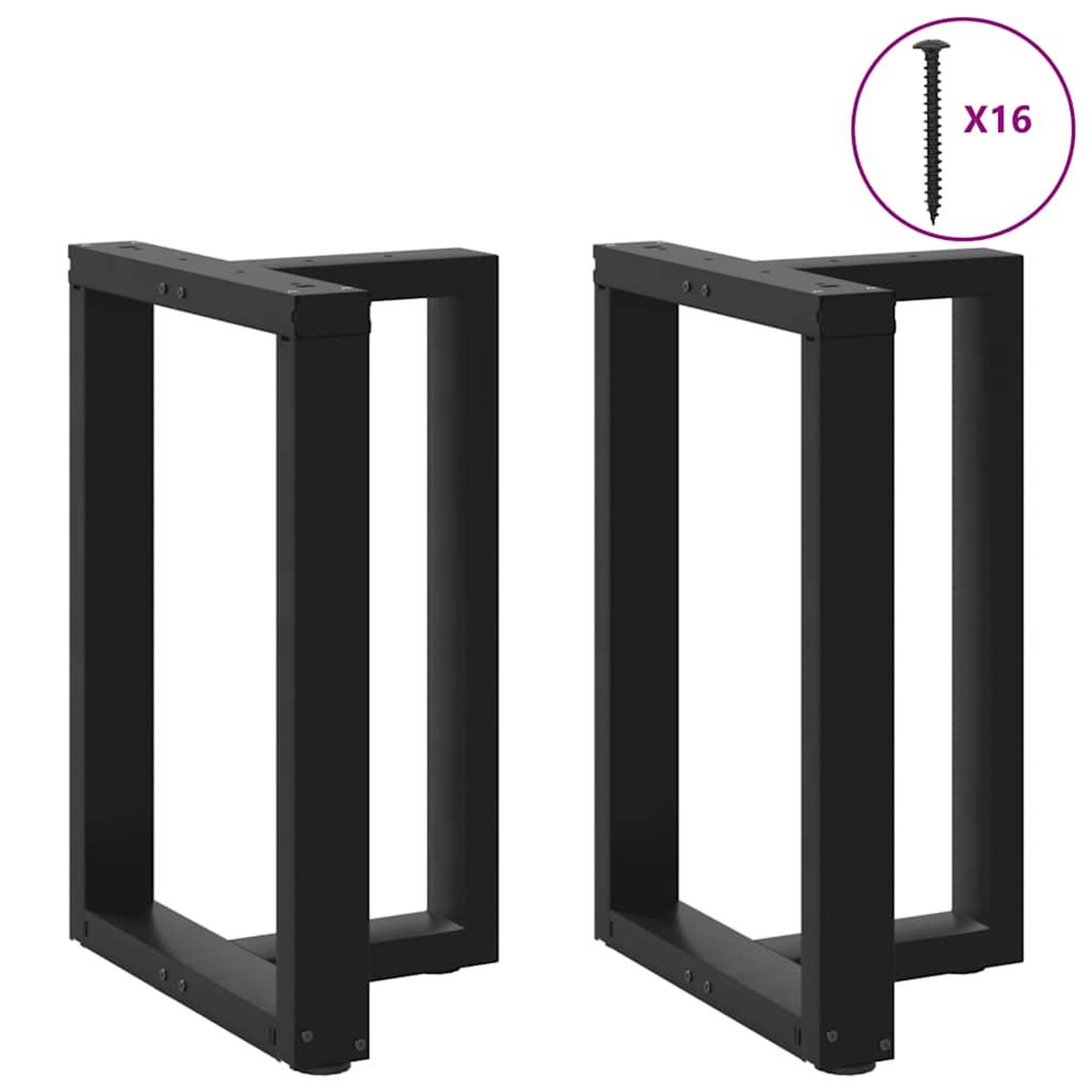 Voir la diapositive 3 : VIDAXL Pieds de table a manger forme de T 2 pcs noir 60x35x(72-73) cm