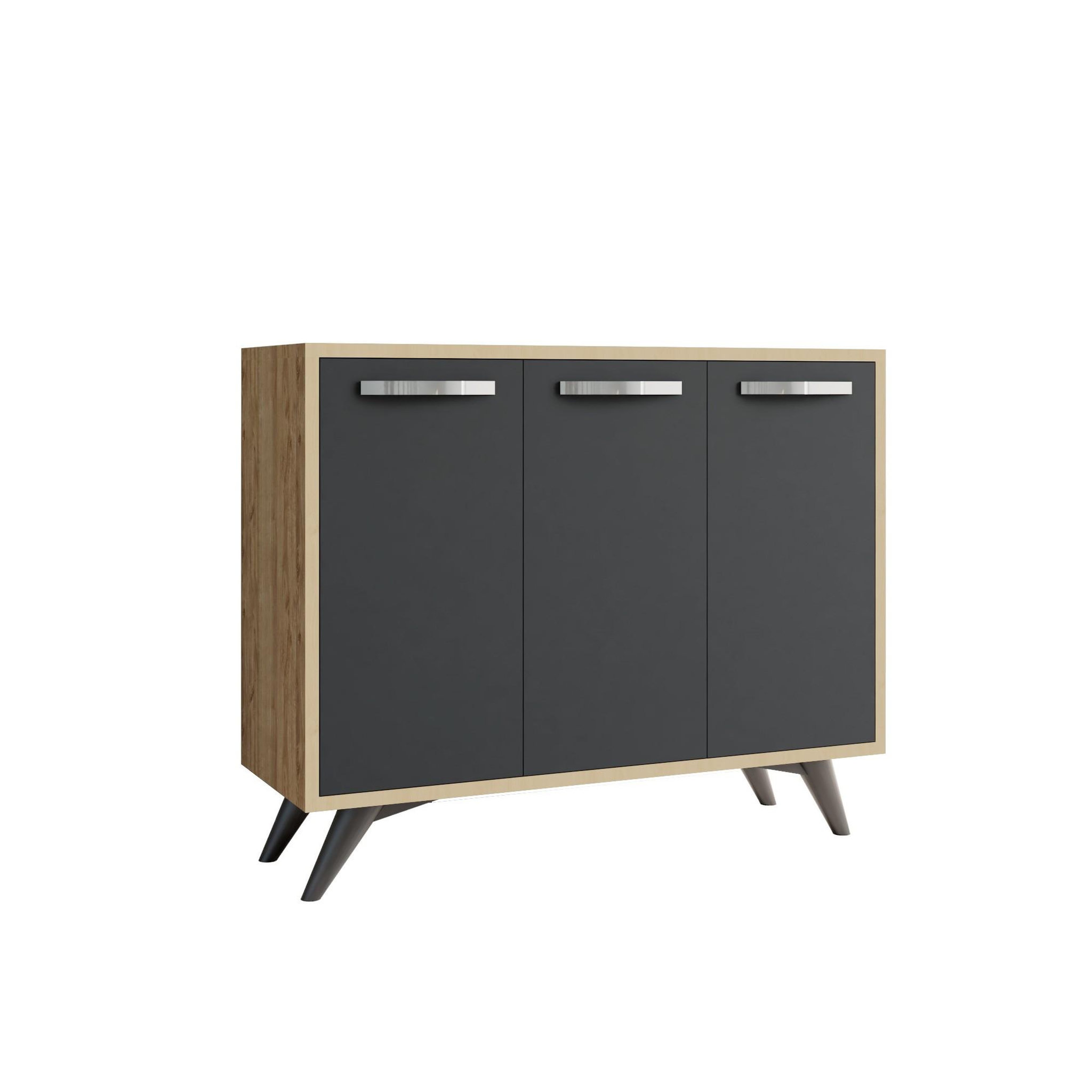 Habitat et Jardin Buffet en bois  piffa  - 100 x 35 x 82 cm - gris anthracite