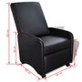 Voir la diapositive 5 : VIDAXL Fauteuil pliable noir similicuir