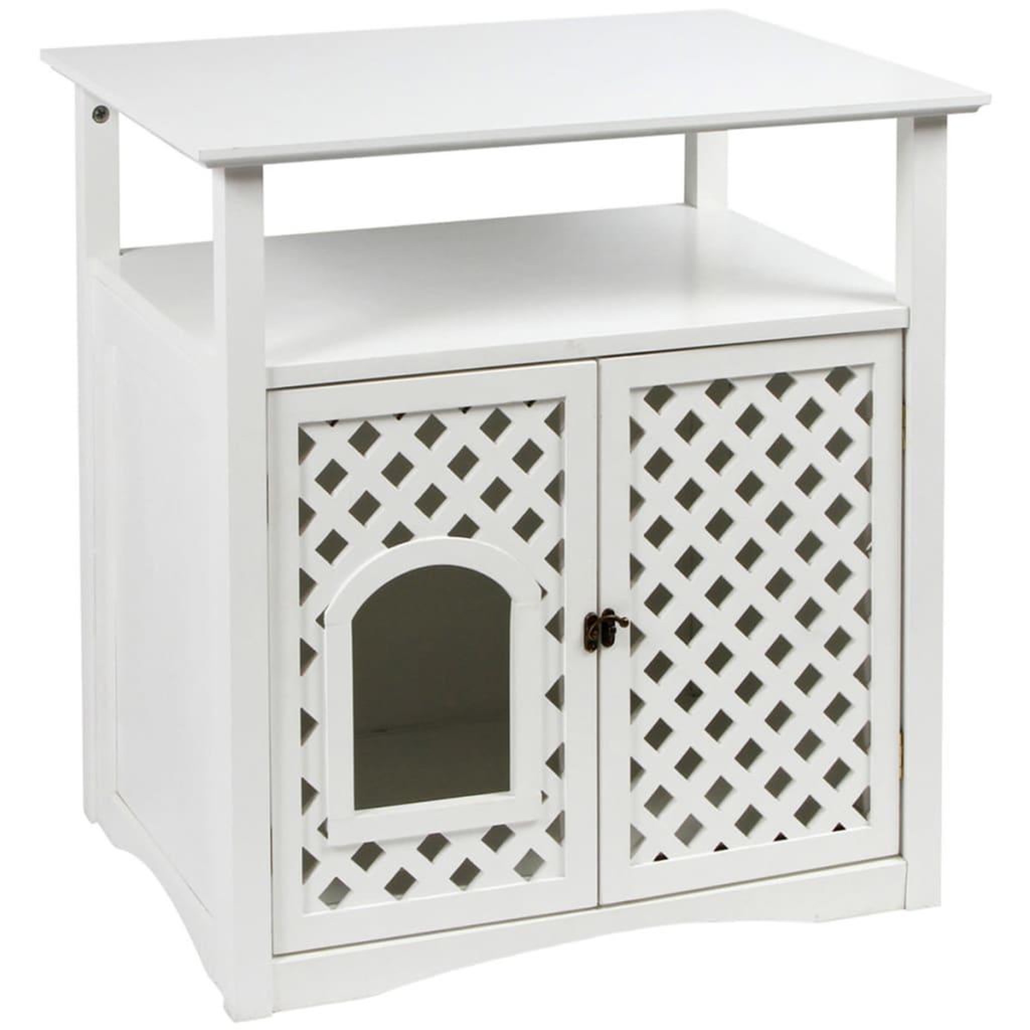 Voir la diapositive 1 : KERBL Kerbl Bac a litiere Helena 64 x 46 x 65 cm Blanc 82662