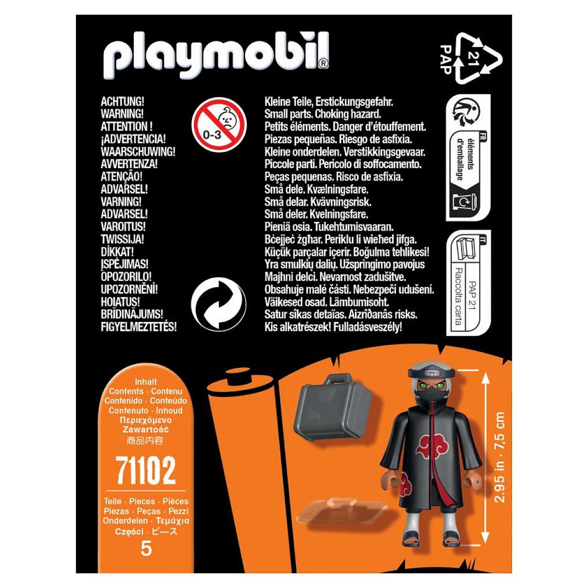 Voir la diapositive 2 : PLAYMOBIL 71102 Kakuzu - Naruto Shippuden
